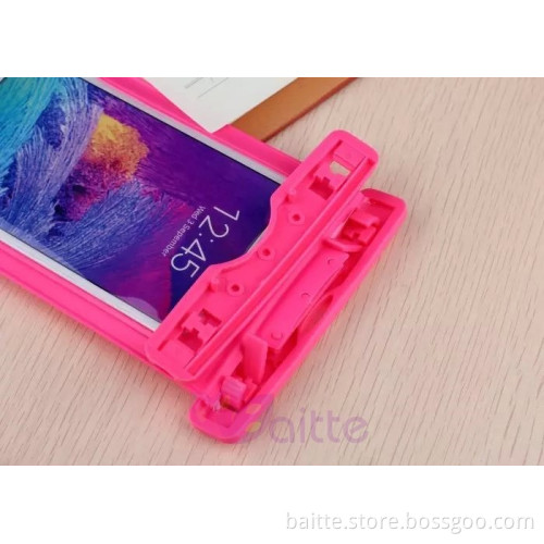 rainy day phone protector Pink color waterproof phone armband